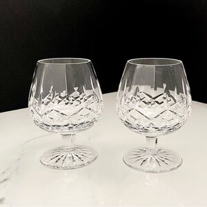 SET of 2 Lismore Brandy Snifter Glasses by Waterford Crystal